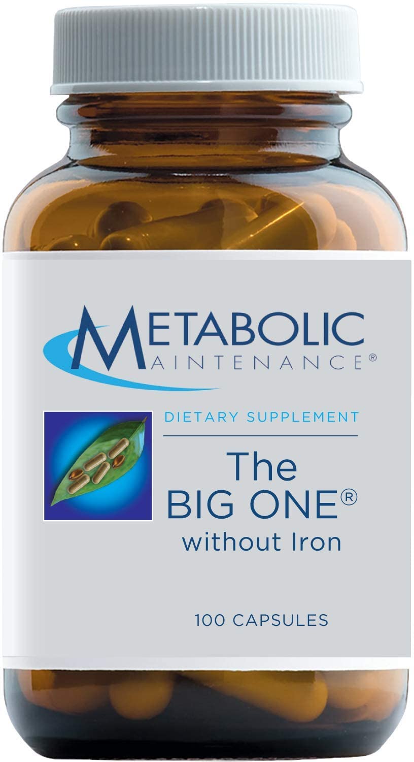 Metabolic Maintenance The Big One - Once Daily Iron-Free Multivitamin Mineral Supplement - Folate, B Vitamins, Biotin, Antioxidants + Vitamin K , Immune Support Nutrients Vitamin A + C (100 Capsules)