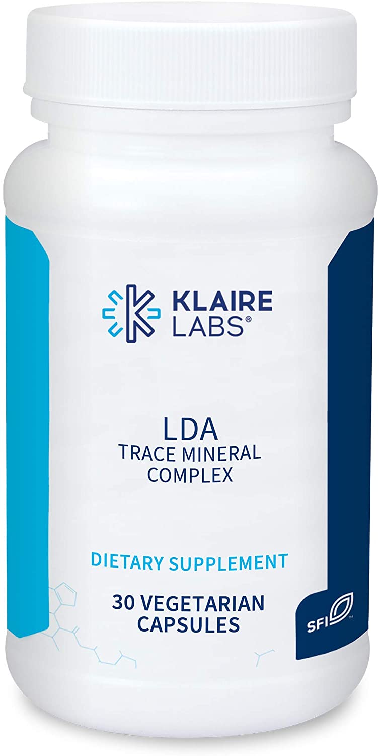 Klaire Labs LDA Trace Mineral Complex - 11 Essential Trace Elements with TRAACS Chelated Minerals, Hypoallergenic & No Iron (30 Vegetarian Capsules)